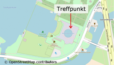 Karte des Gehmeditationstreffpunktes im Hamburger Stadtpark